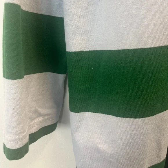 J.Crew Always Rugby Shirt Dress Green Light Blue Size Small 100% Cotton - Picture 7 of 11